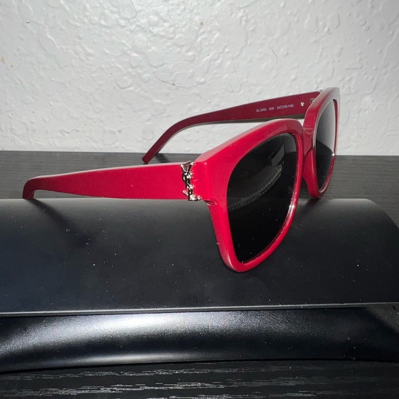 Saint Laurent Burgundy Sunglasses - Picture 1 of 8
